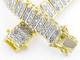 14K Yellow Gold over Brass 1.00 Carat Diamond Wide Line Bracelet (7 in)