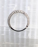 Sterling Silver Channel Set Black Diamond Stackable Band Ring
