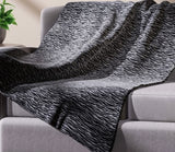 Zebra Stripe Pattern Super Soft and Warm Animal Printed Flannel Blanket (80" X 60")