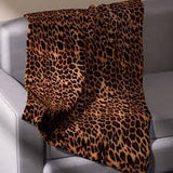 Leopard Pattern Super Soft and Warm Animal Printed Flannel Blanket (80" X 60")